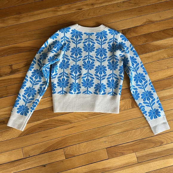 Sandro Hughes Floral wool and cashmere Jacquard sweater size 1/small - Picture 6 of 6